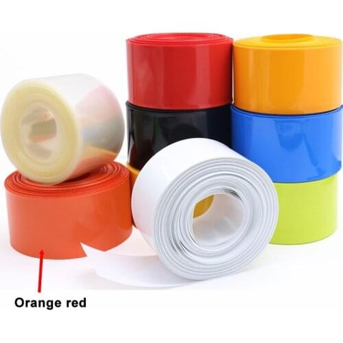 5Meters 17-66mm Lithium Battery Heat Shrink Tube Tubing Li-ion Wrap Cover Skin PVC Shrinkable Film Pipe Sleeves Insulation