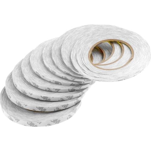 50M Width 2mm-10mm Strong Double Sided Faced Adhesive Tape Strong Sticky for Cellphone Screen LCD Led strips Home Hardware