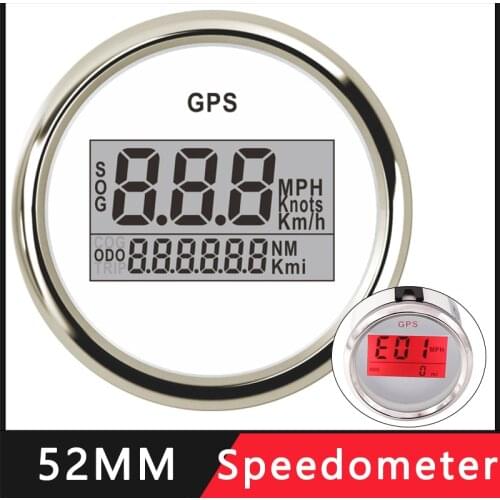 52mm Digital GPS Speedometer Speed Gauge Odometer With Speed Sensor For ATV UTV Motorcycle Marine Boat 12V/24V