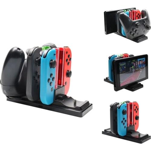 6 in1 Charging Dock For Nintend Switch Joy-con Controller LED Charger For Nintendo Switch Pro Gamepad Charge Stand NS