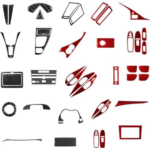 RRX For Infiniti Q50 Q60 QX50 QX60 JX Accessories Carbon Fiber Gear Shift Panel Automotive Interior Trim Start Logo Stickers