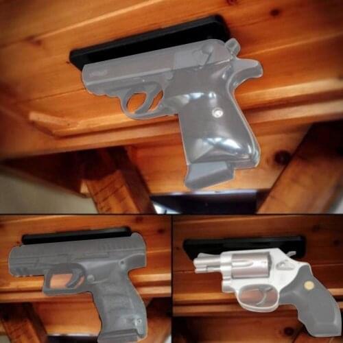 Magnet Concealed Gun Pistol Rifle Mount Holder Magnetic Holster Desk Table Car Fits Handguns Hunting