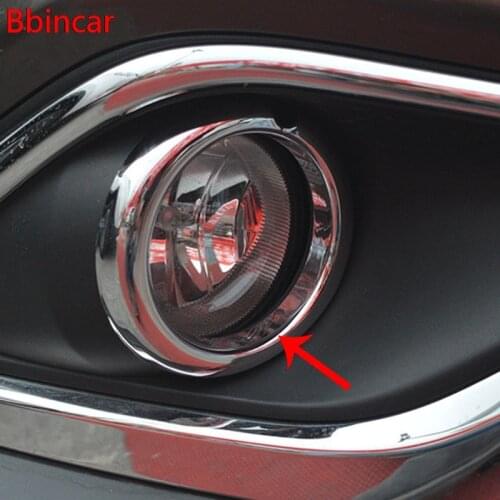 Bbincar ABS Chrome Front Rear Fog Light Lamp Cover Foglight Trim Bezel Molding Styling For Mitsubishi Outlander 2016 2017