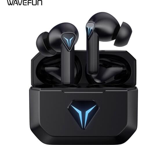 Wavefun G100 Bluetooth Earphone Wireless Headphones Gaming Mode 45ms Low Latency AAC Heavy Bass Volume Control Earbuds Headsets