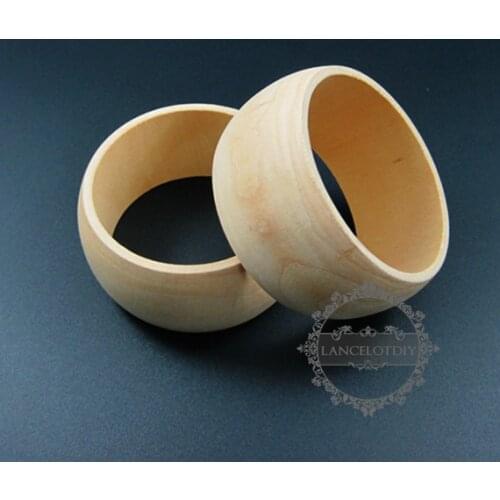 38mm width 68mm diameter natural log wood round simple bracelet bangle DIY painting bracelet supplies 1900114