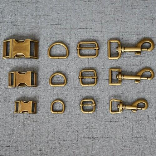 20 Sets 15mm 20mm 25mm Bronze Swivel Lobster Clasp Straps Loop Slider D Ring Snap Hook For Pet Dog Collar Leashes Accessory