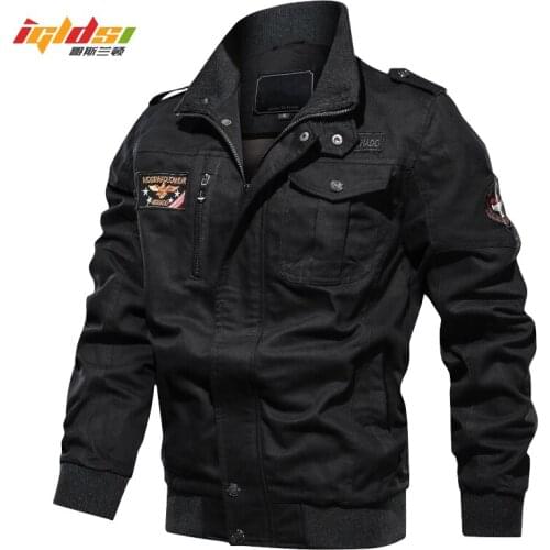 Mens Spring Bomber Jacket 2019 Autumn Military Men Jackets And Coats Windbreaker Jacket for Men Outwear Filed Pilot Coats