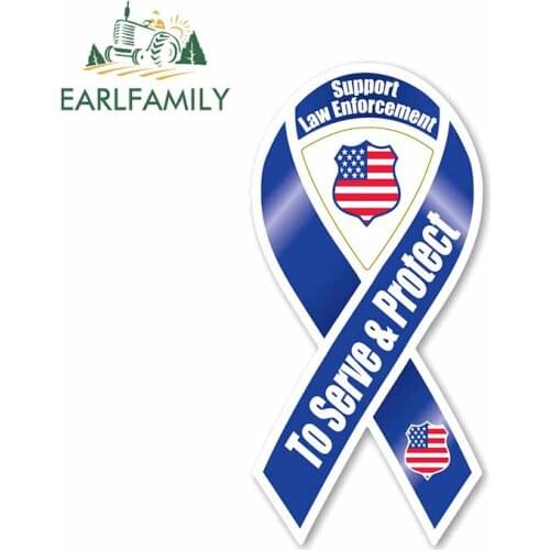 EARLFAMILY 13cm x 6.4cm for Serve Protect Fine Car Stickers Air Conditioner Decal Vinyl Material Personality Creative Decor