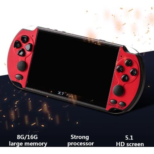 X7Plus 5.1" Colorful Screen Game Console Dual Rocker Handheld Retro Game Host