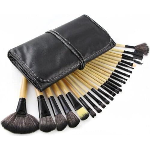 24Pcs/set Makeup Brushes Cosmetic Tool Kits Professional Eyeshadow Powder Eyeliner Contour Brushes Set Case Bag Cosmetic Brushes
