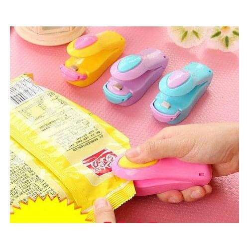 Candy Color Portable Mini Sealing Machine Snacks Plastic Bags Sealing Machine