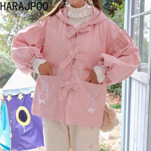 Harajpoo Women Jackets 2021 New Japanese Preppy Style Embroidery Coat Uniform Loose Student Thin Female Spring Autumn Clothes