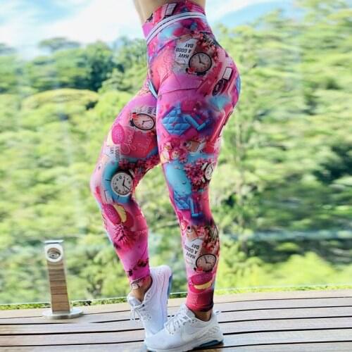 New 3D Printed Yoga Pants Women Push Up Professional Running Sport Pants Fitness Gym Leggings Tight Trouser Pencil Leggins