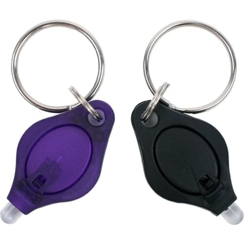 GEMTRUE Mini LED Flashlight Blacklight Portable Detector Ultra Bright UV Ring Keychain Light Torch