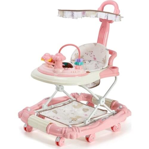 Multi-function baby Walker Folding Baby Stroller anti-rollover hand push trolley with music 6-18month