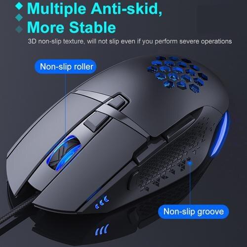 New USB Gaming Wired Mouse Gamer Mini Receiver 8 Keys 7200DPI Professional Computer Mouse Gamer Mice For Computer PC Laptop