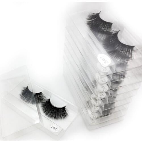 Wholesale bulk faux mink lashes 10/30/50/100 pairs long false eyelashes dramatic 3d lash extension fluffy wispy eyelash natural