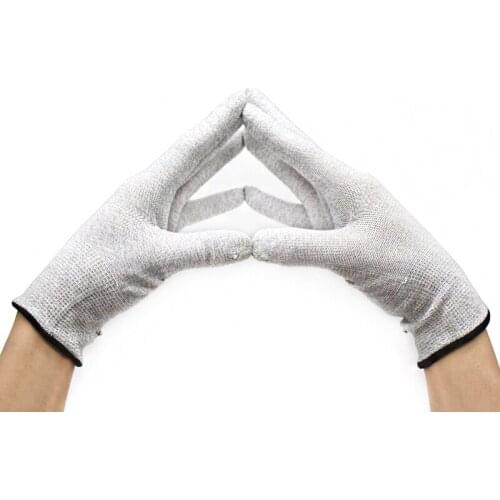 1 Pair Breathable Fiber Electrotherapy Massager Electrode Gloves With Cable Electrode Machine Electrode Gloves For Tens Mechines