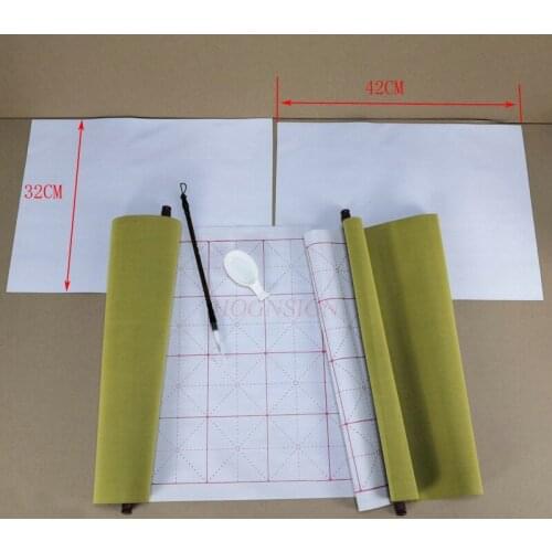 Students gift Reusable Magic Water Writing Cloth Chinese Calligraphy Practice Painting Scroll