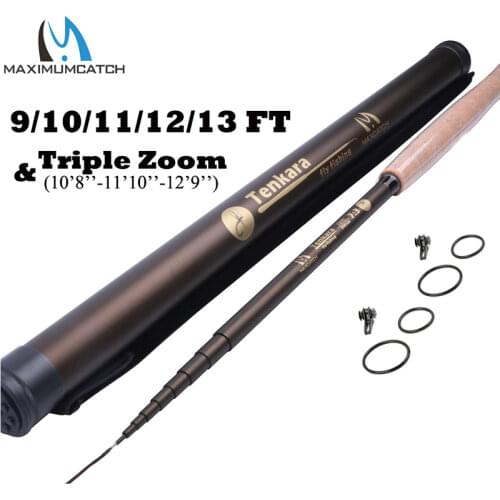 Maximumcatch 9/10/11//12/13FT Tenkara Fly Rod 7:3 ACTION Super Light Telescoping Tenkara Fly Fishing Rod Combo