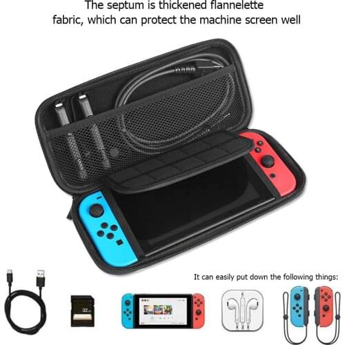 Hard Shell Travel Carrying Case Shockproof Box Travel Carrying Case with 5 Game Cartridge Slots for Nintendo Switch
