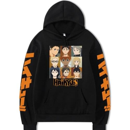 Winter Sweatshirt boy and girl Gothic Streetwear Punk Hoody Haikyuu Cosplay Casual Simple Womens Mens Harajuku Sweatshirt Kara