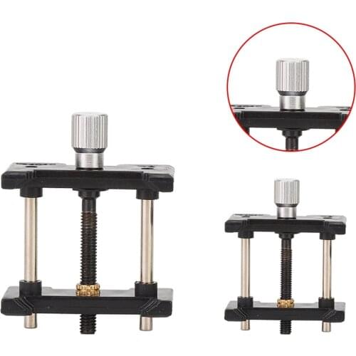 2pcs/Set Plastic Watch Movement Holder Fixed Base Multi Function Watch Clamp Watch Repair Tool Accessory for Watchmaker Black