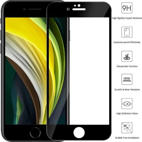 30D HD Glass For iPhone SE 2020 Full Cover Tempered Glass For iPhone 7 8 Plus 6 S 6S Plus Screen Protector Protective Film