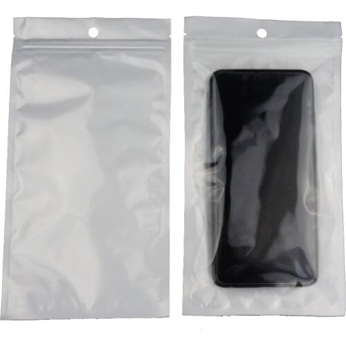9*16cm White Translucent BOPP Pearl Film Ziplock Bag-100pcs/lot Jewelry Plastic Bags, Reusable Zipper Pack Earing Sack Clip Seal