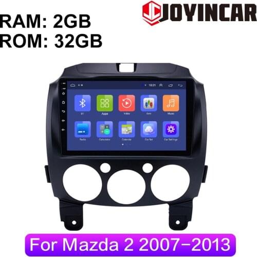 JOYINCAR Android 9.1 2 Din Car audio Radio multimedia MP5 player For Mazda 2 2007 2008 2009 2010 2011 2012 2013 GPS navigation
