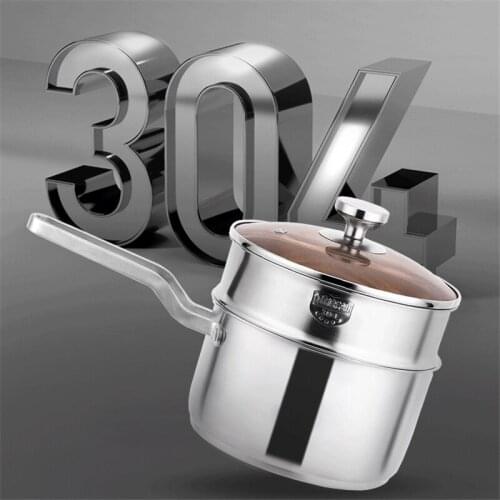 Household office worker student cooking hot milk steaming pot induction cooker gas stove 304 stainless steel cooking milk pot