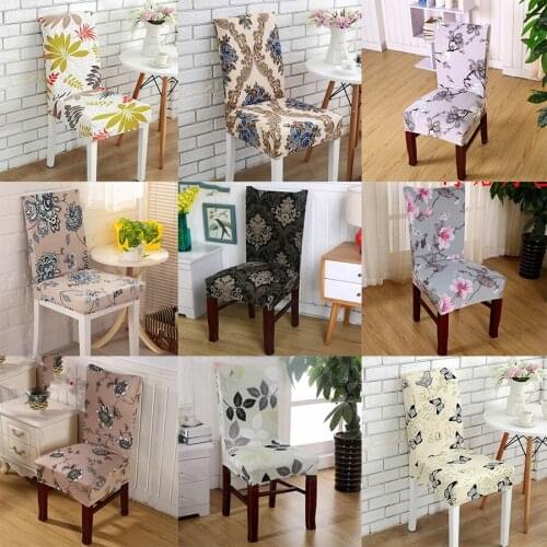 Mylb Stripped Cross Pattern Chair Covers Spandex Dining Room Stretch Seat Cover Chair Protective Case for Restaurant