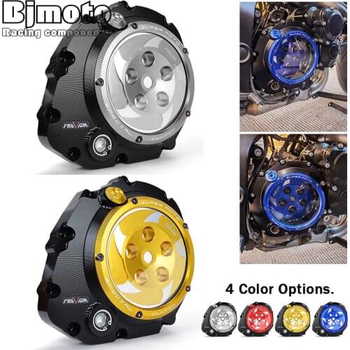 Motorcycle CNC Racing Clear Clutch Cover & Spring Retainer R For SUZUKI GSX-S 750 GSXS750 2005-2021