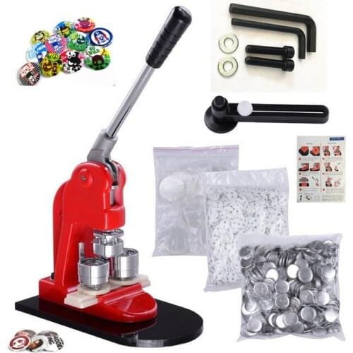 Button Maker 1 Inch 25mm Button Badge Maker 1000pcs Aluminum Frame Free Button Parts and Circle Cutter