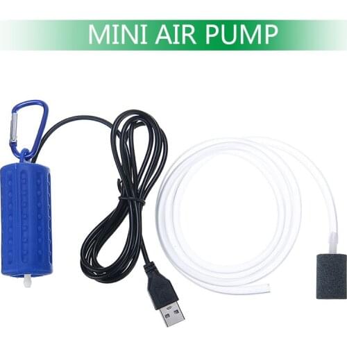 For Outdoor Fishing 1pc USB Mini Aquarium Filter Oxygen Air Pump Silent Mute High Energy Efficient Fish Tank Accessories Mayitr