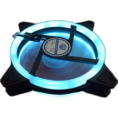 Multicolor double ring Case circle Cooling case led Fan 120mm 12cm RGB LED Ring For Computer Cooler water cooler Radiator