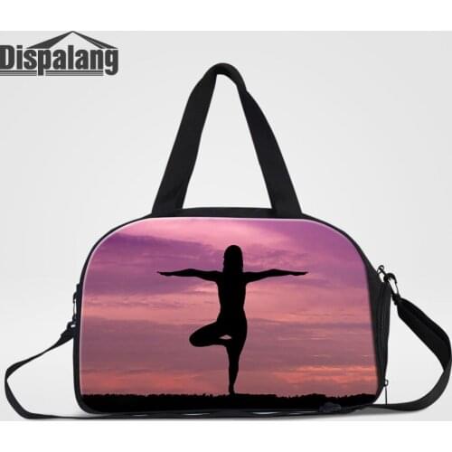 Dispalang Practice Yoga Printing Multifunction Travelling Bags Weekend Travel Duffle Tote Bags Women Duffel Bag Carry-on Bags