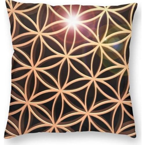 Fashion Mandala Square Throw Pillow Case Decoration 3D Double Side Printed Flower Of Life Cushion Cover for Sofa