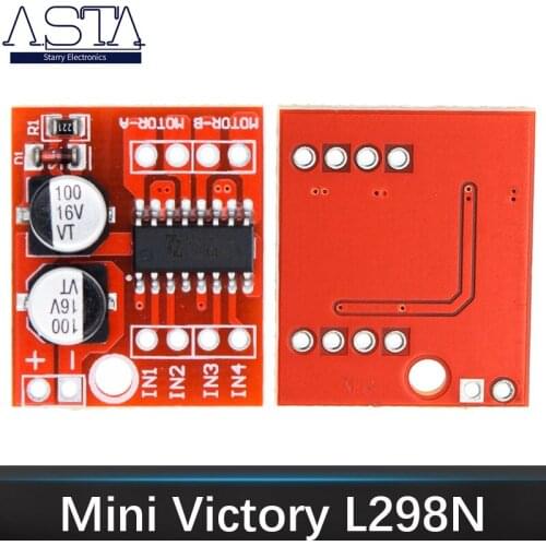1pcs 2 DC motor drive module reversing PWM speed dual H bridge stepper motor Mini victory L298N