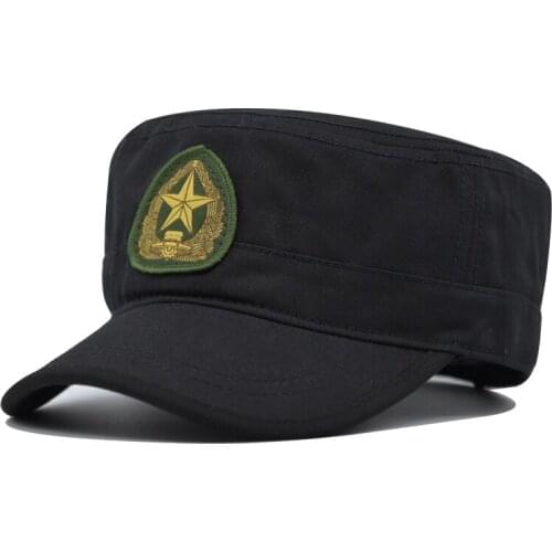 Men women fashion five-star flat cap military training camouflage special forces Soviet military school five-star flat cap Golas