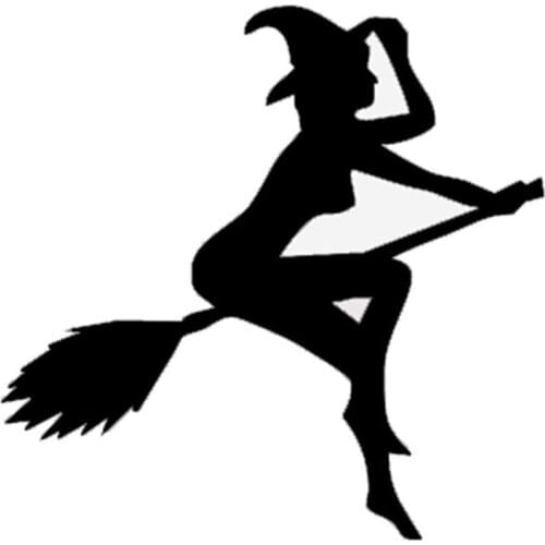 Funny Sexy Witch Lady Gir Sticker Sexy Witch Lady Gir Lasting Sticker Formulated Adhesive Easy to Install