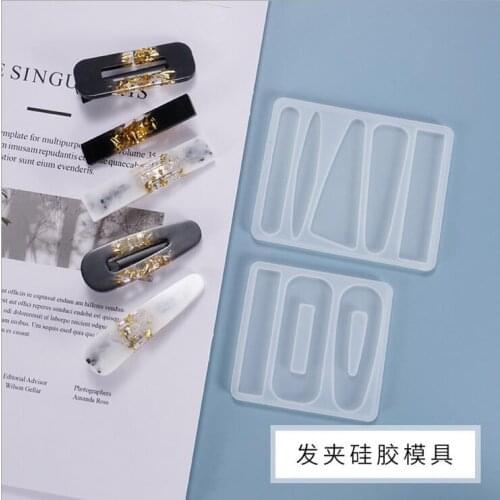 2020 New Transparent Silicone Mould Resin Decorative Craft DIY Various hairpins Mold epoxy resin molds for jewelry