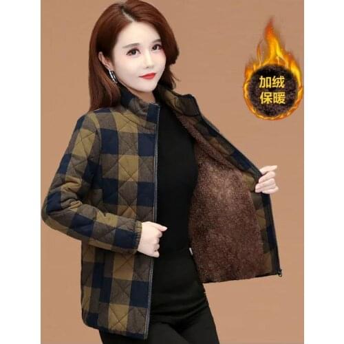2021 New Plus Velvet Overcoat Padded Jackets Mother Keep Warm Women Winter Outwear Warm Cotton Coat Plus Size 5XL Ladies Jacket