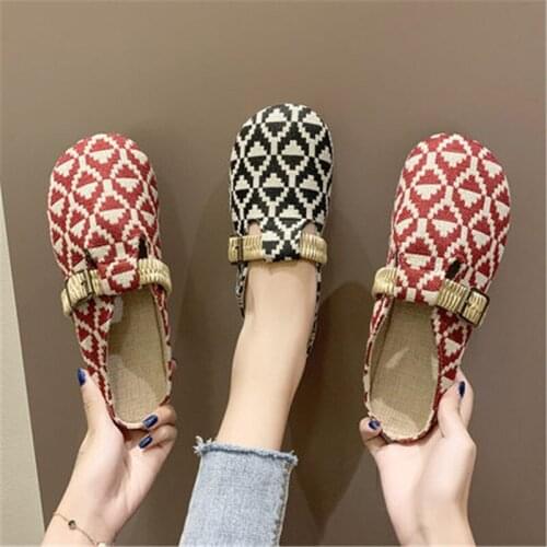 New Spring Linen Breathable Casual Flats Shoes Women Espadrilles Loafers Fashion female Canvas Shoes Fisherman Walking Footwear