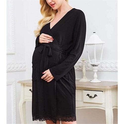Maternity Pajamas Sleepwear Nursing Pregnant Pajamas Breastfeeding Nightgown 2020 Maternity Nursing Dress Pregnancy Clothings