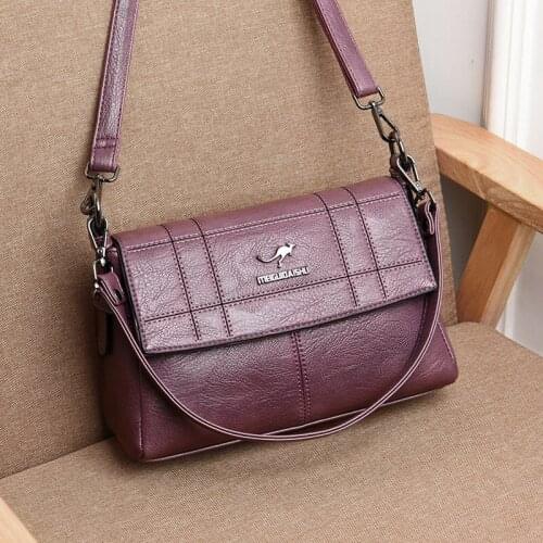 Casual Flap Bag Shoulder CrossBody Bags Women Messenger Bags High Quality Womens Genuine Leather Handbags