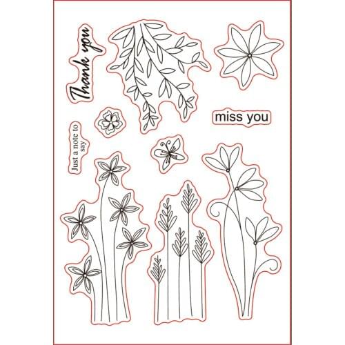 11x16 Flowers Transparent Clear Silicone Stamp Seal for DIY scrapbooking photo album Decorative clear stamp