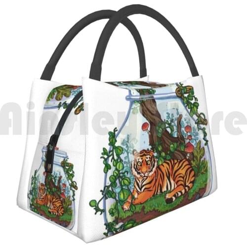 Cooler Lunch Bag Picnic Bag Tiger Plant Terrarium Tiger Plant Plant Terrarium Mini Tiger Pet Tiny Tiger Jungle