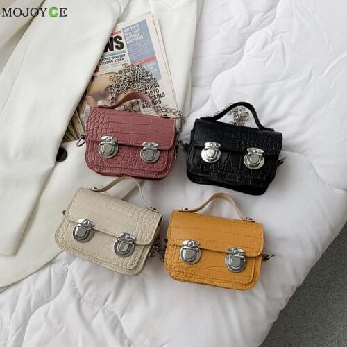Girls Shoulder Bags PU Leather Fashion Female Zipper Handbags Tote Solid Shoulder Underarm Bags with Alligator Pattern