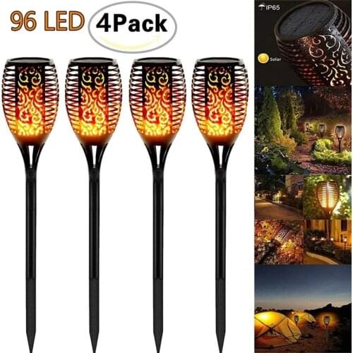 96LED Flickering Flame Lamp Waterproof Solar Torch Light Outdoor Garden Decor Landscape Lawn Lamp Path Solar Garden Light Torchs